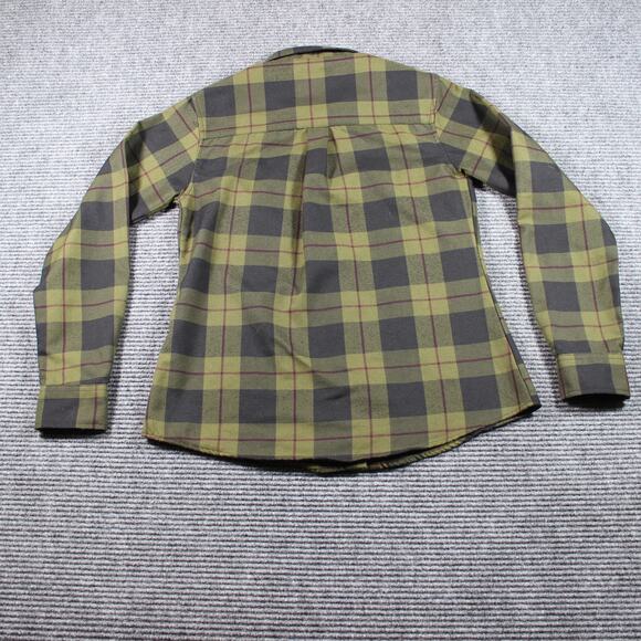 Dixxon Flannel 12 Gauge Womens Medium Green Black Plaid Button Up D Tech - Picture 6 of 7